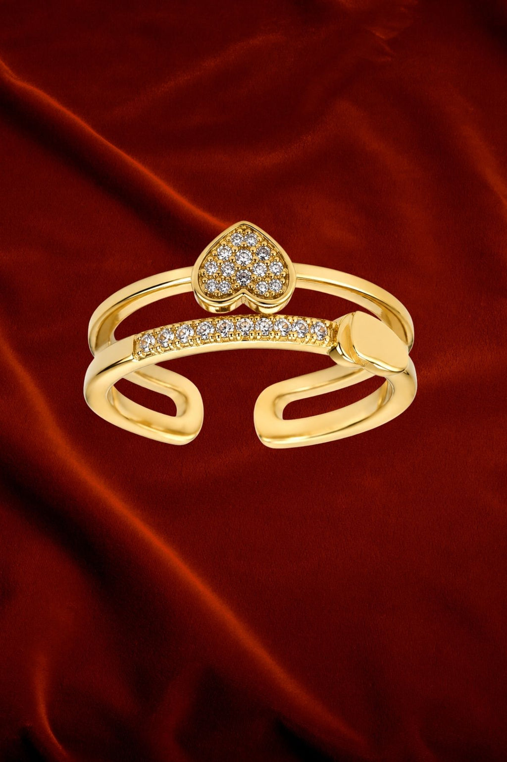 Adjustable Double-Band Ring