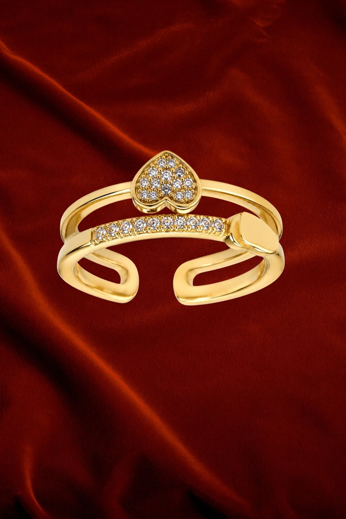 Adjustable Double-Band Ring