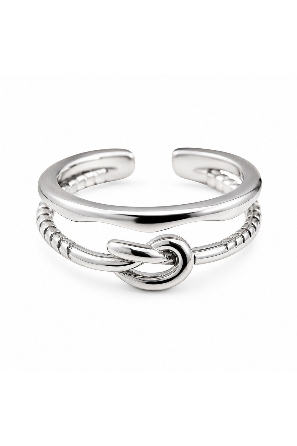 Knot Design Silver Ring