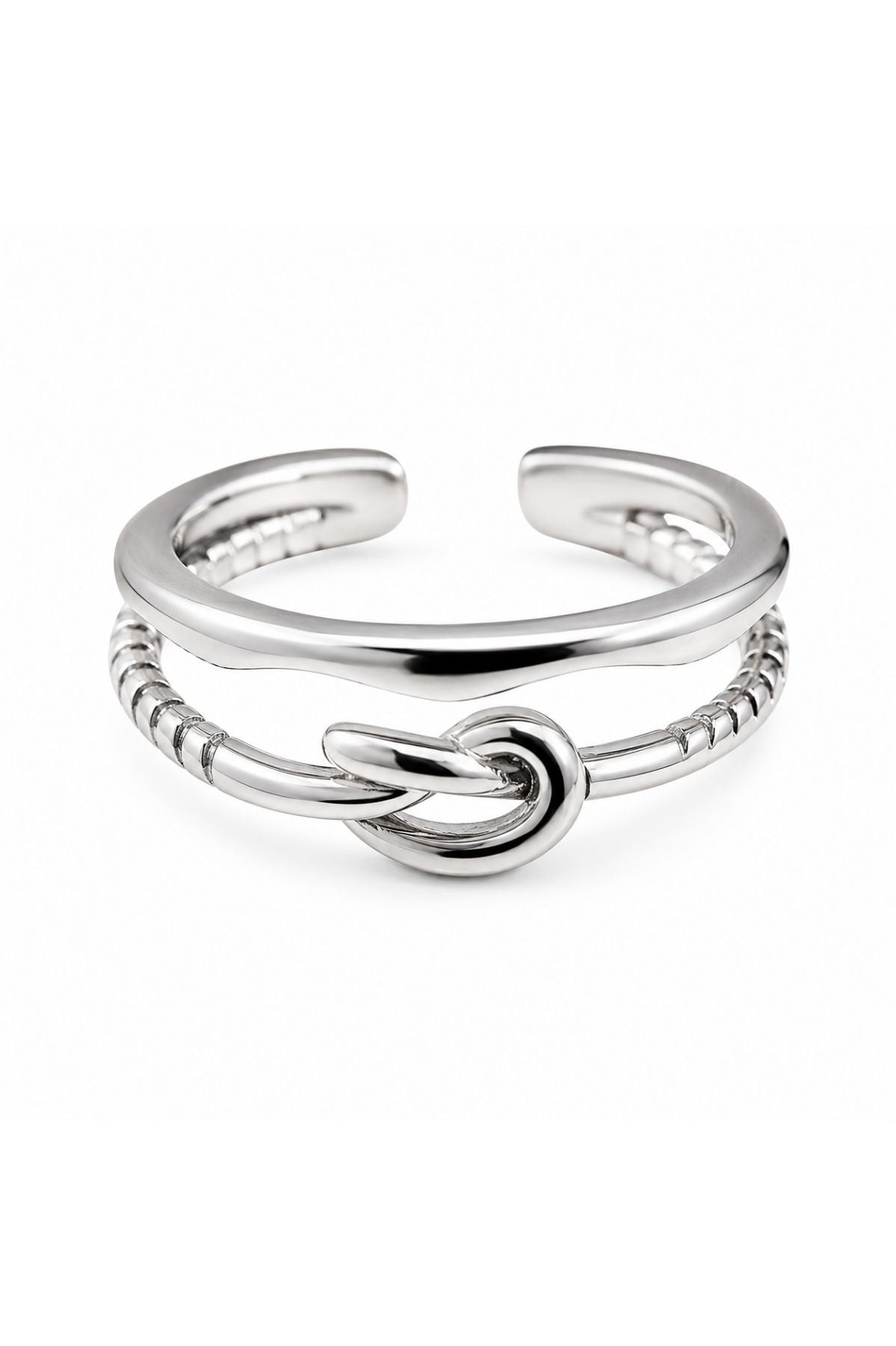 Knot Design Silver Ring