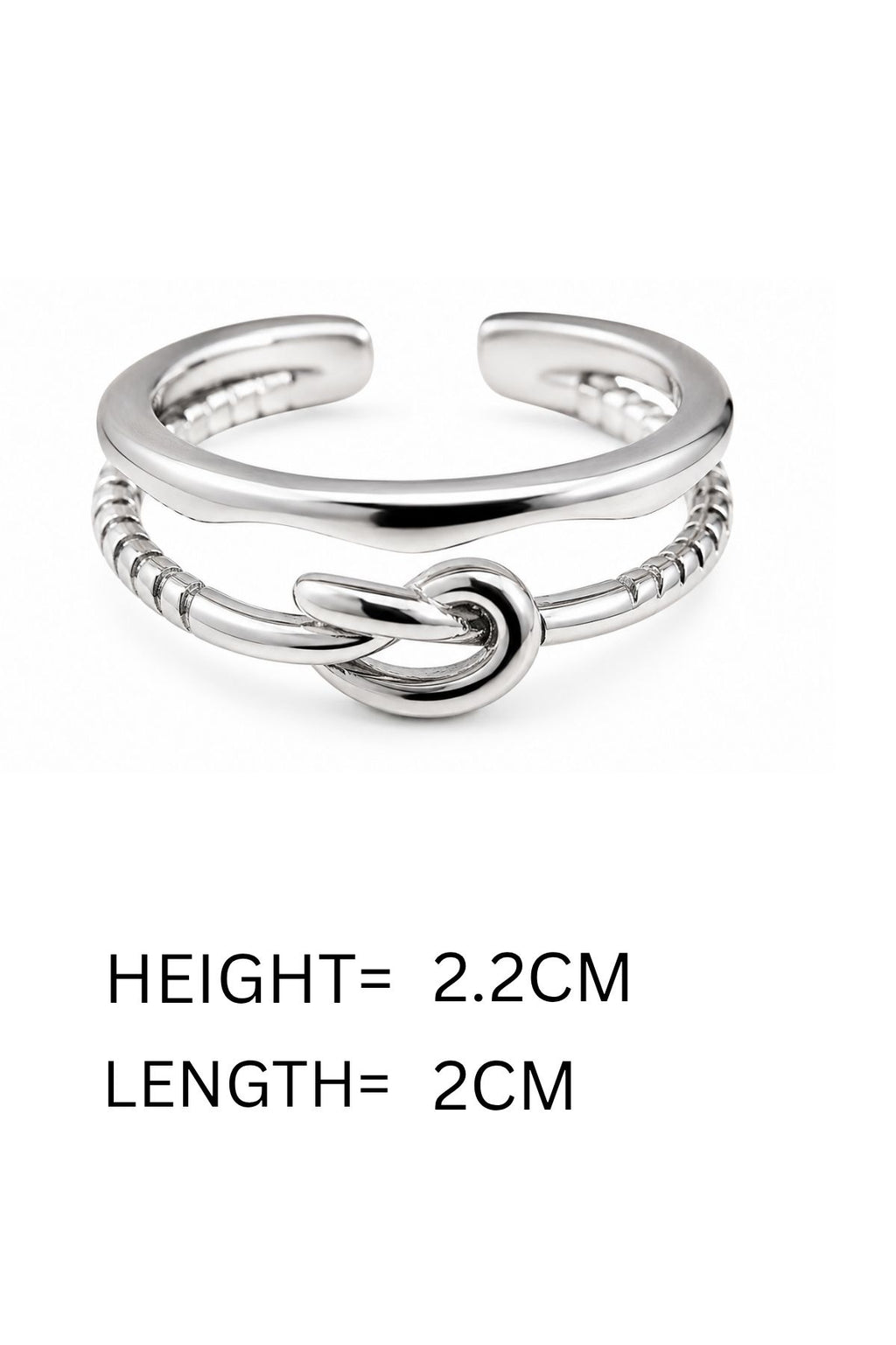 Knot Design Silver Ring
