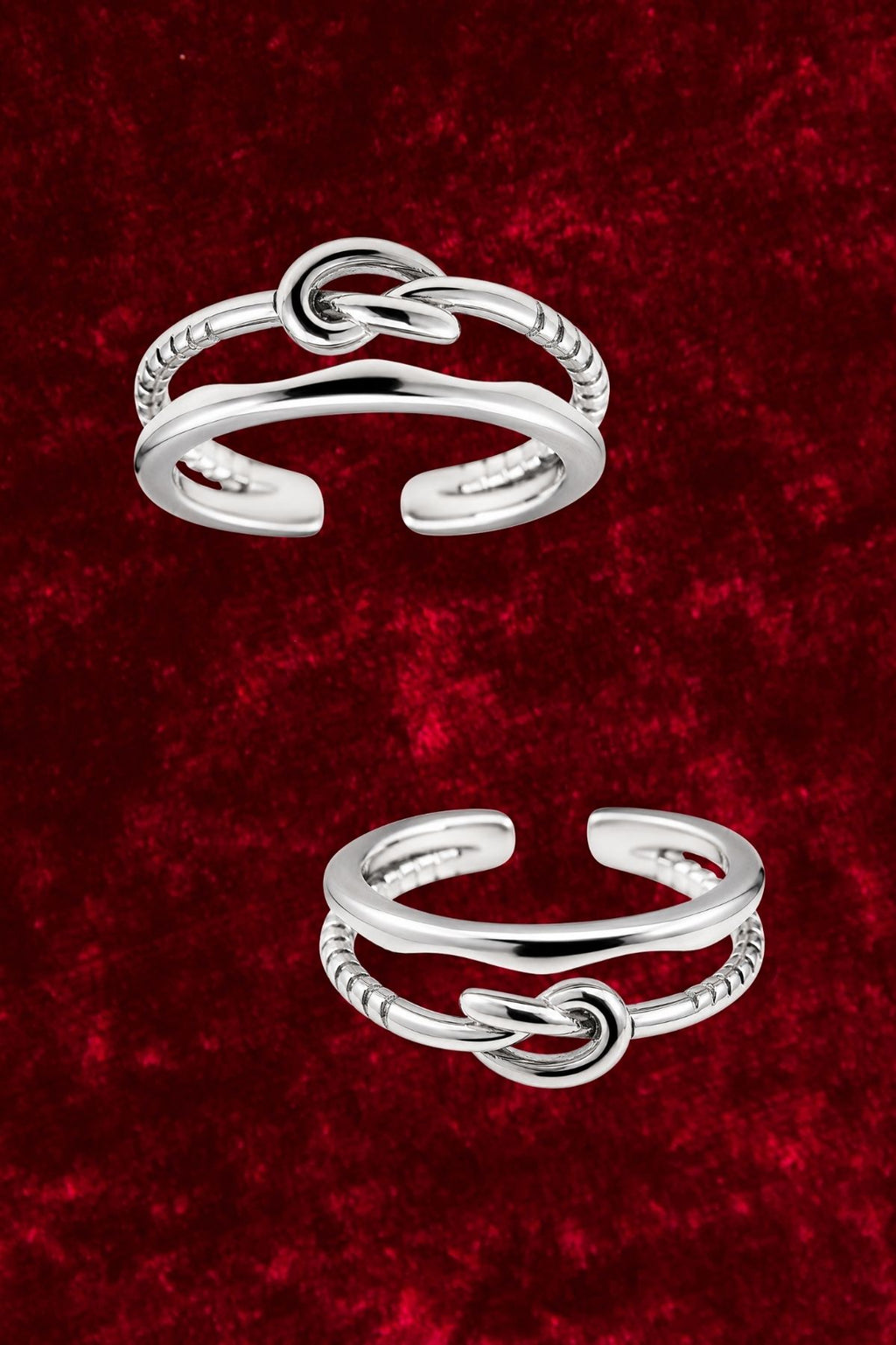 Knot Design Silver Ring
