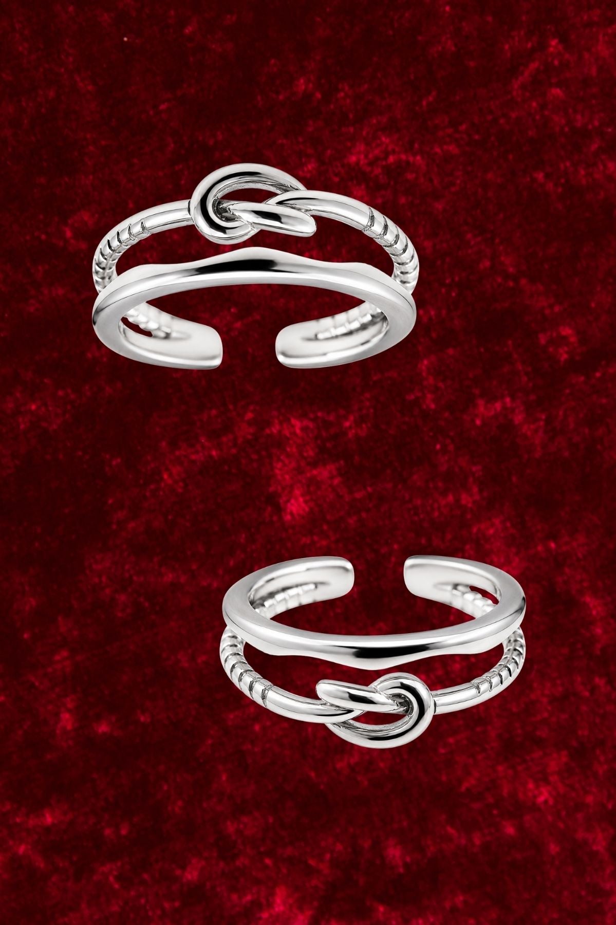 Knot Design Silver Ring