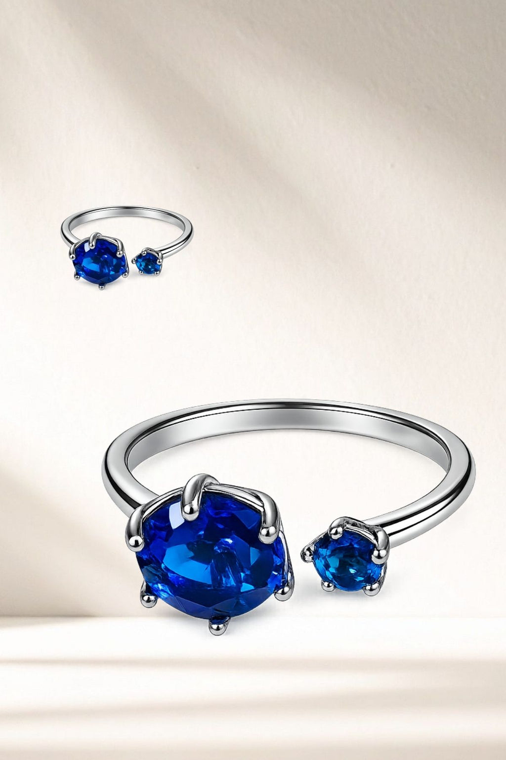 Open Cuff Ring with Cubic Stone