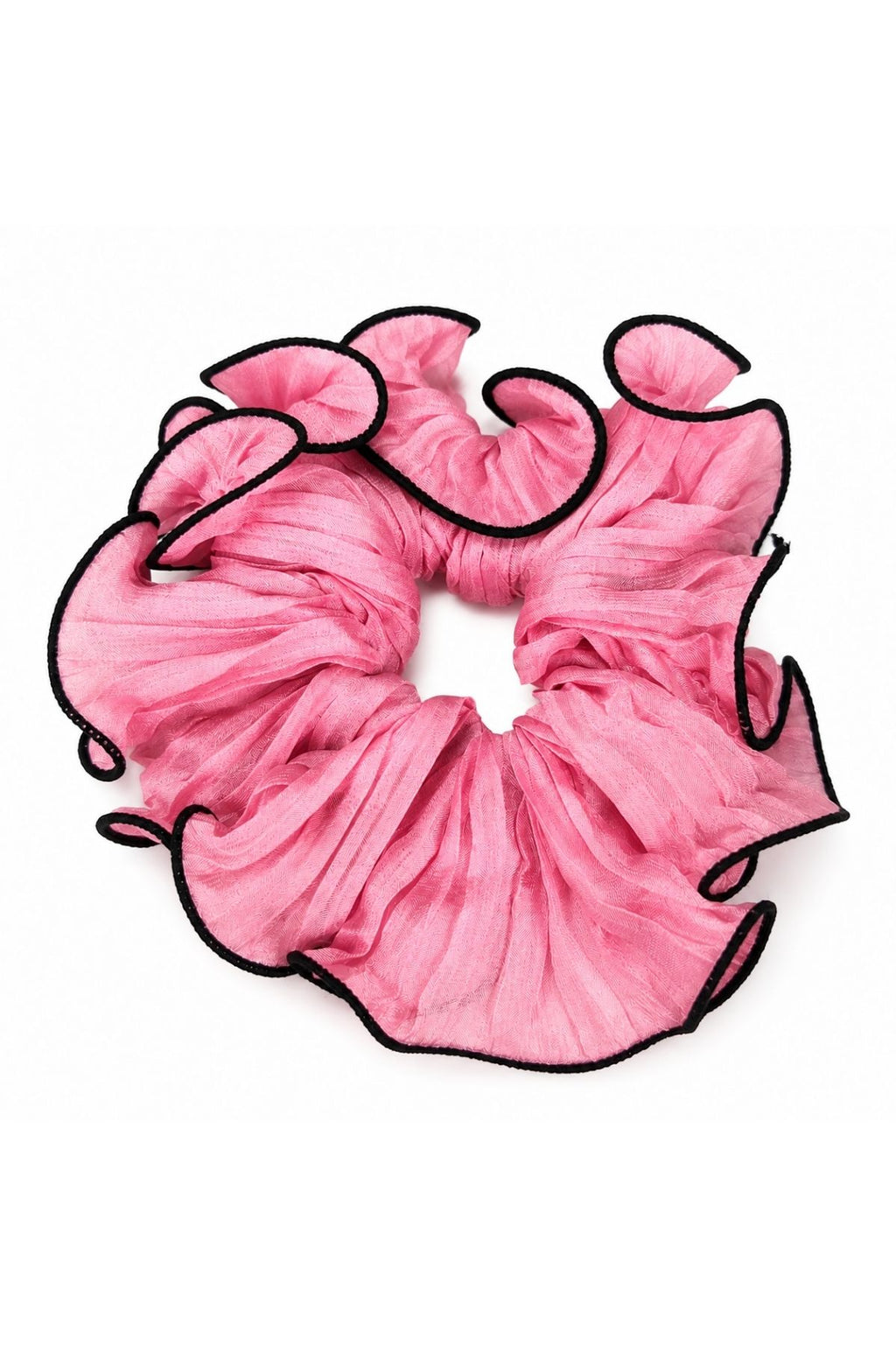 Pink Ruffle Organza Scrunchie