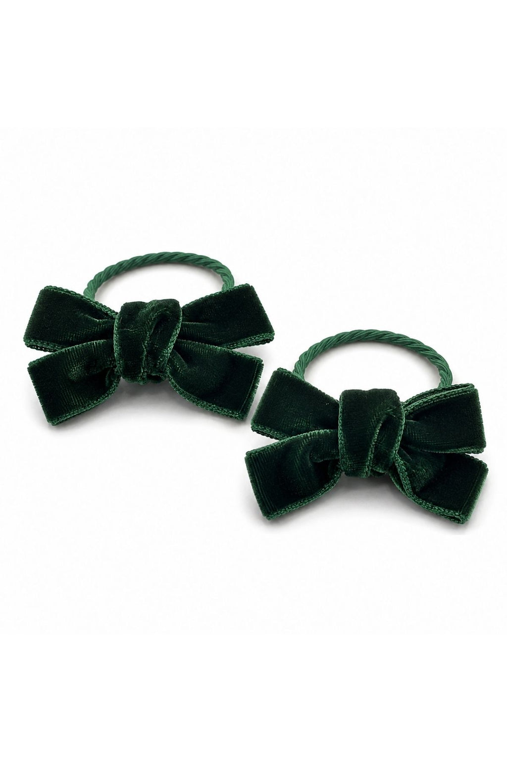 Green Velvet Ribbon Hair Tie