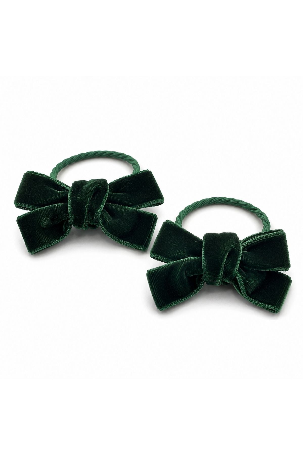 Green Velvet Ribbon Hair Tie