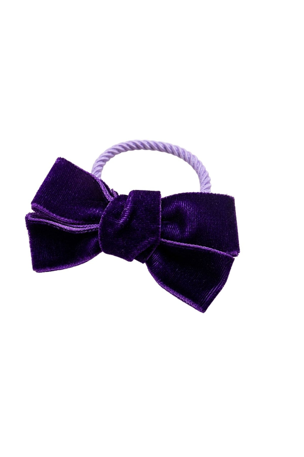 Purple Velvet Ribbon Hair Tie