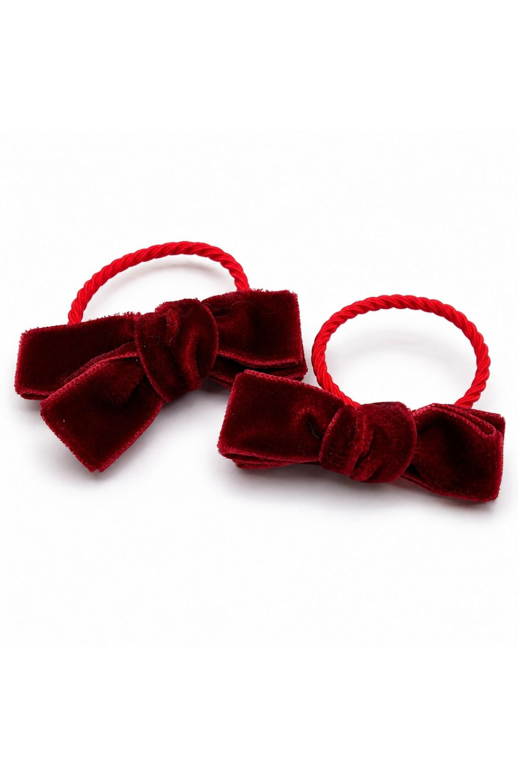 Red Velvet Ribbon Hair Tie