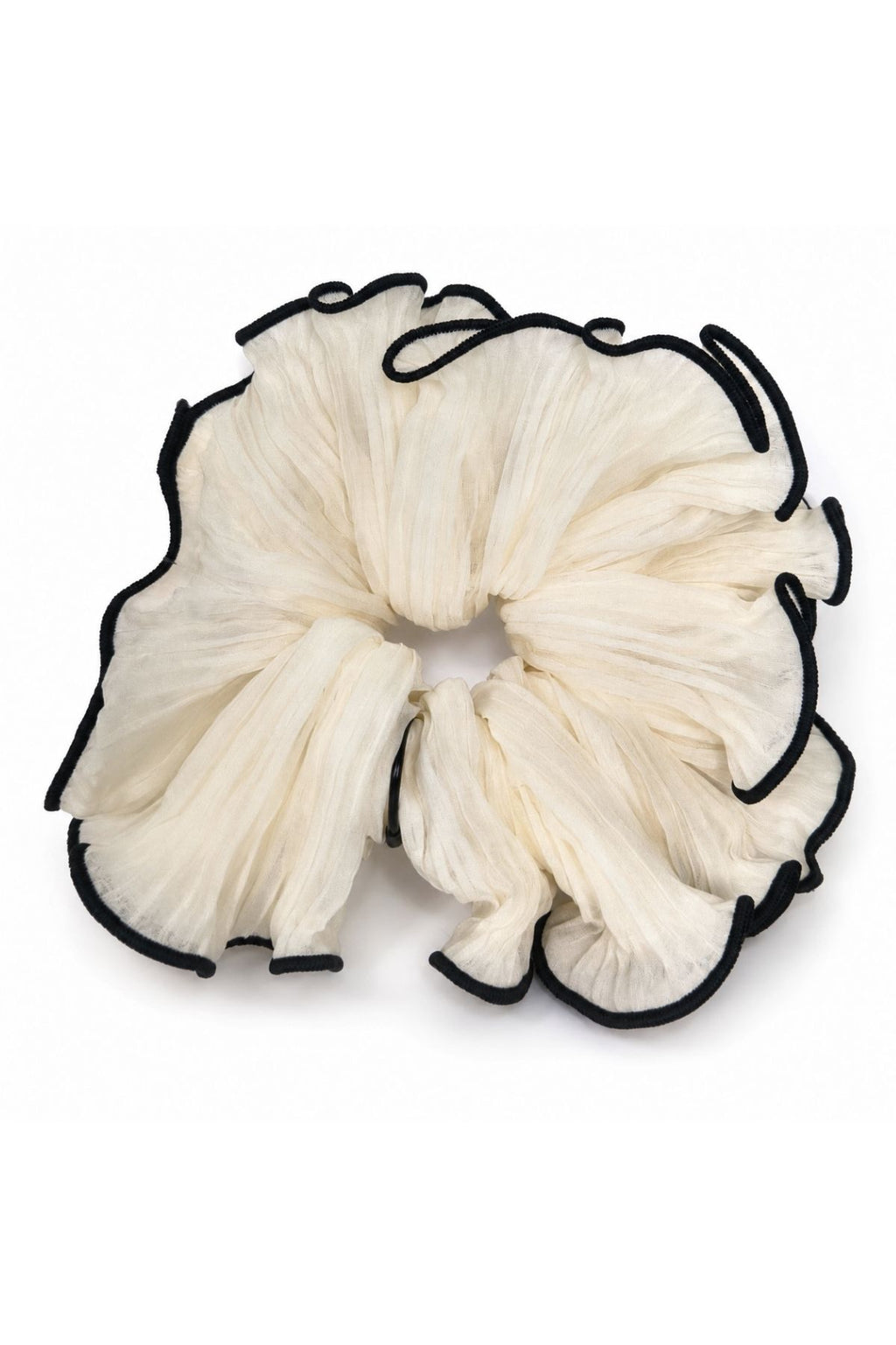 Off White Ruffle Organza Scrunchie