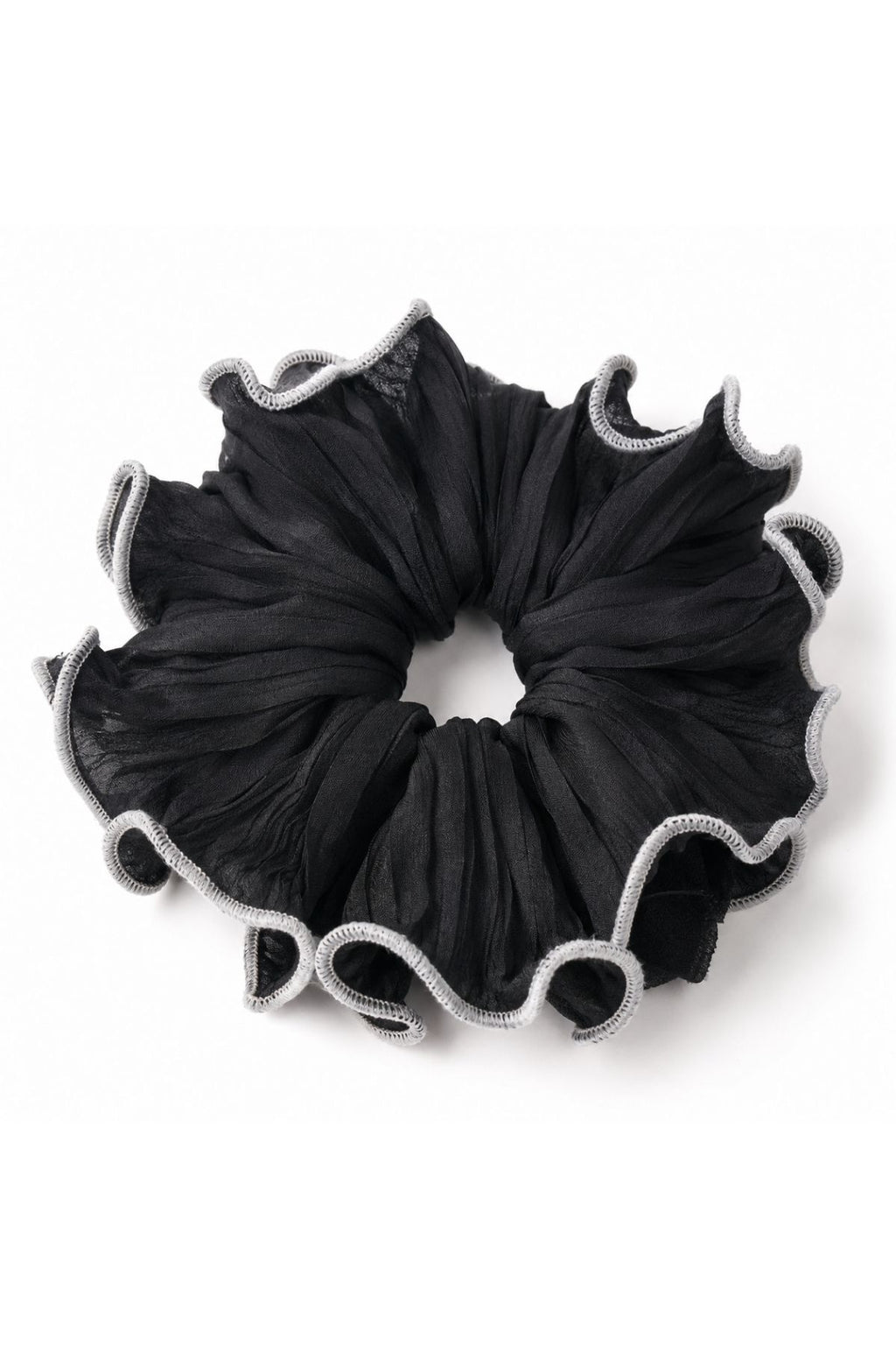 Black Ruffle Organza Scrunchie
