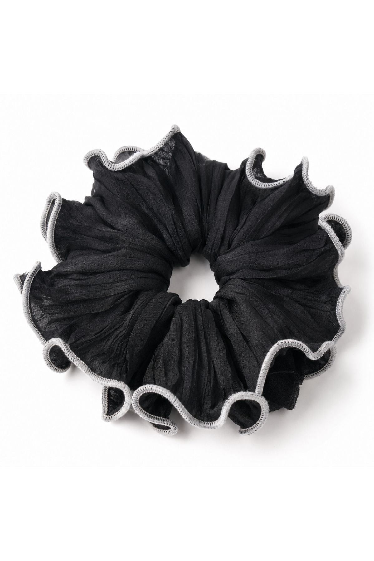 Black Ruffle Organza Scrunchie