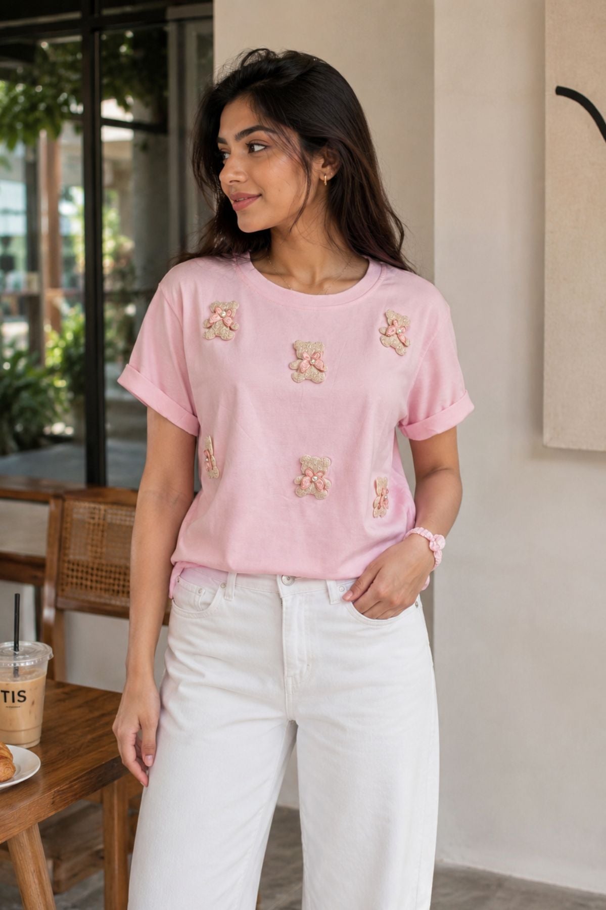 3D Teddy Bear Graphic T-Shirt