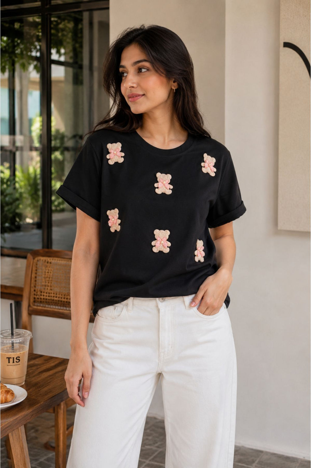 3D Teddy Bear Graphic T-Shirt