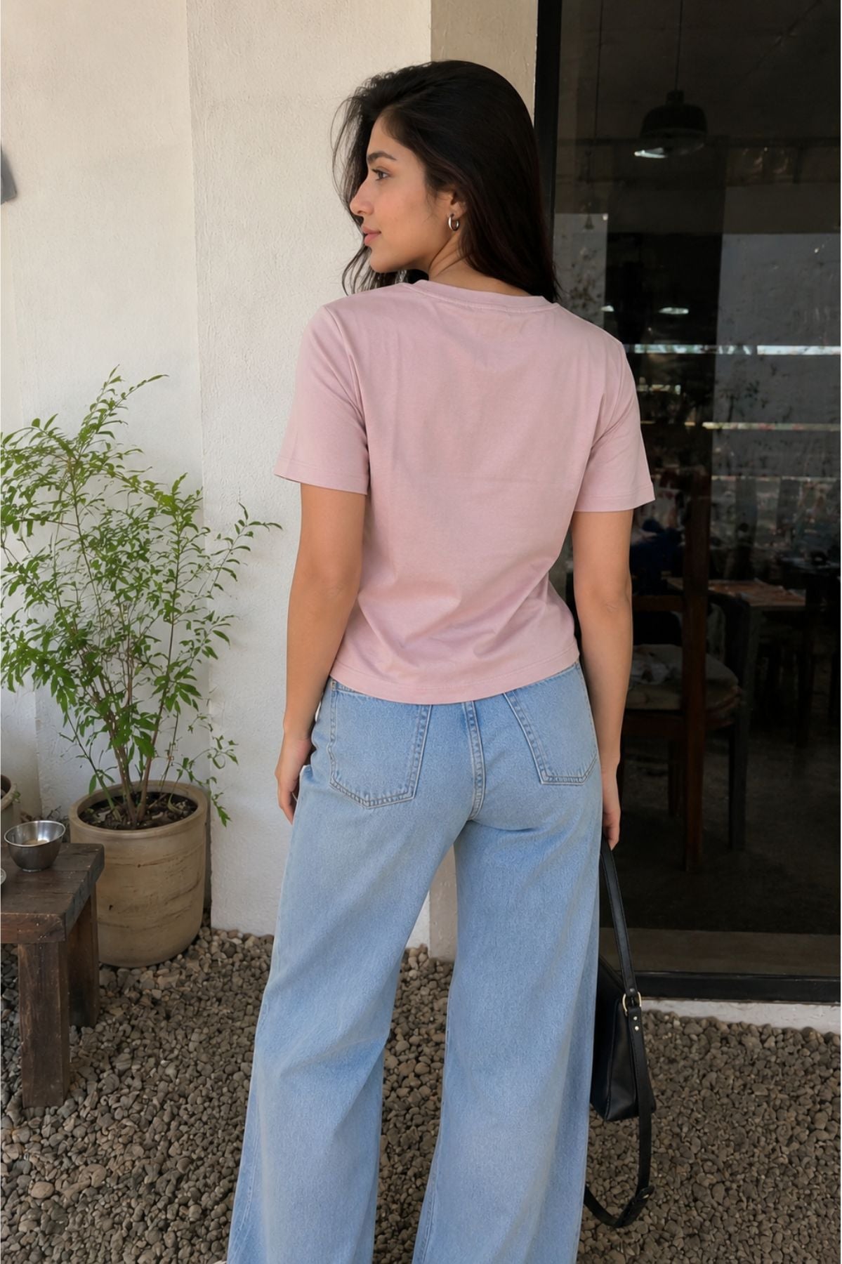 Light Mauve Graphic Print T-Shirt