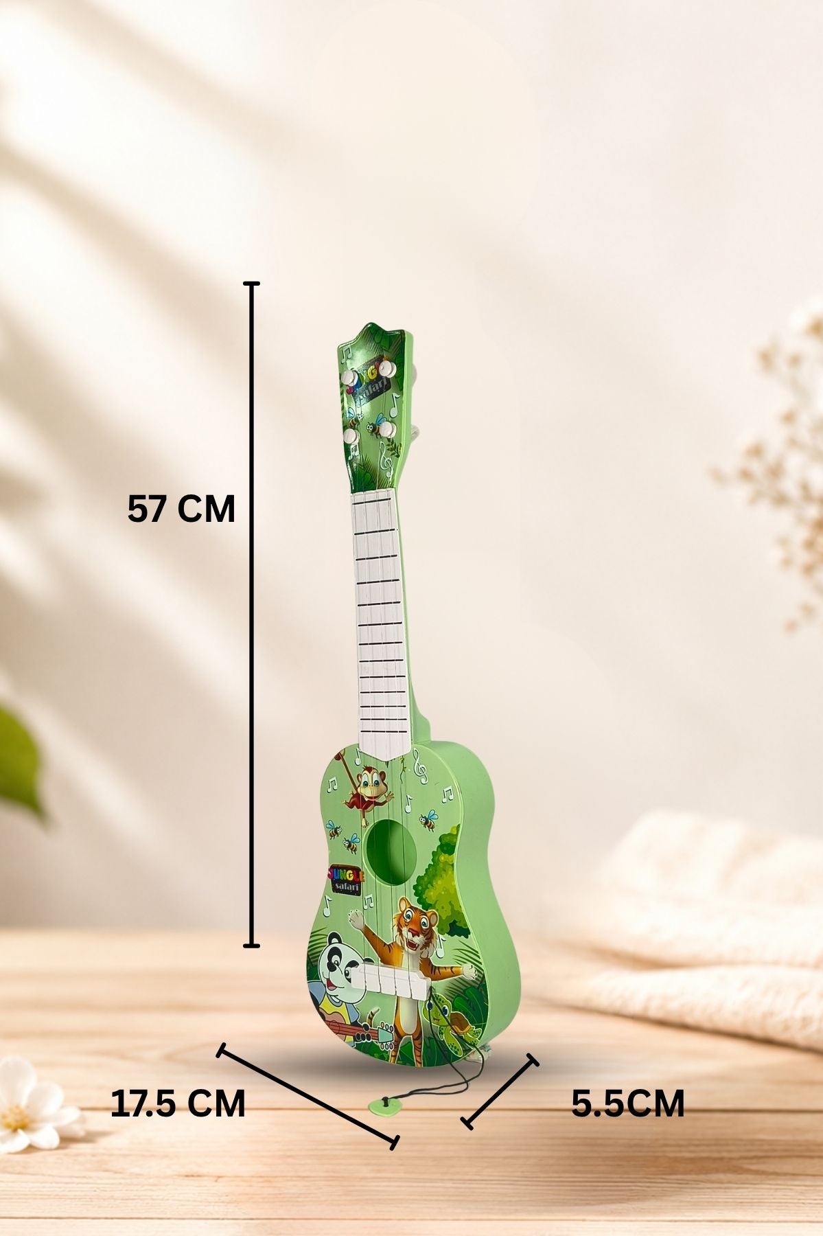 Jungle Theme 4-String Toy Guitar