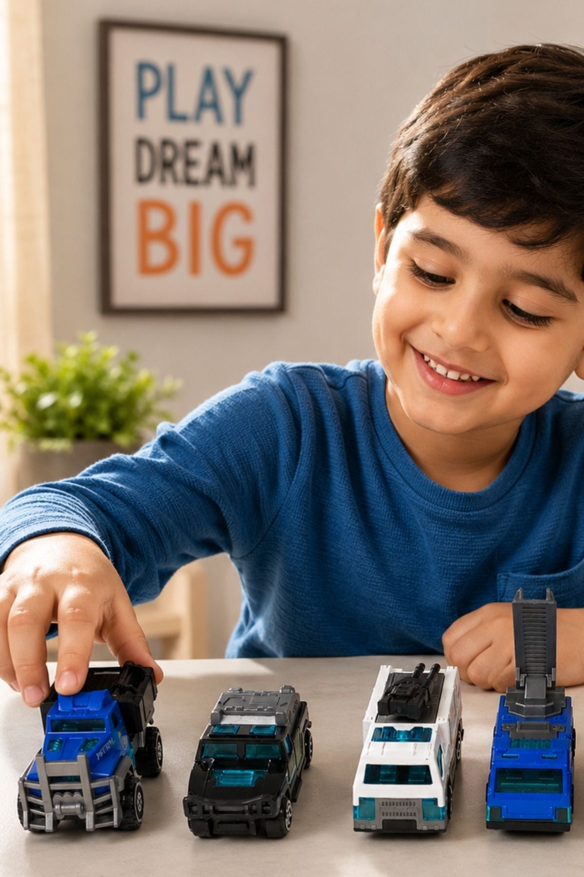 Police and Emergency Vehicle Toy Set (6 Pieces)