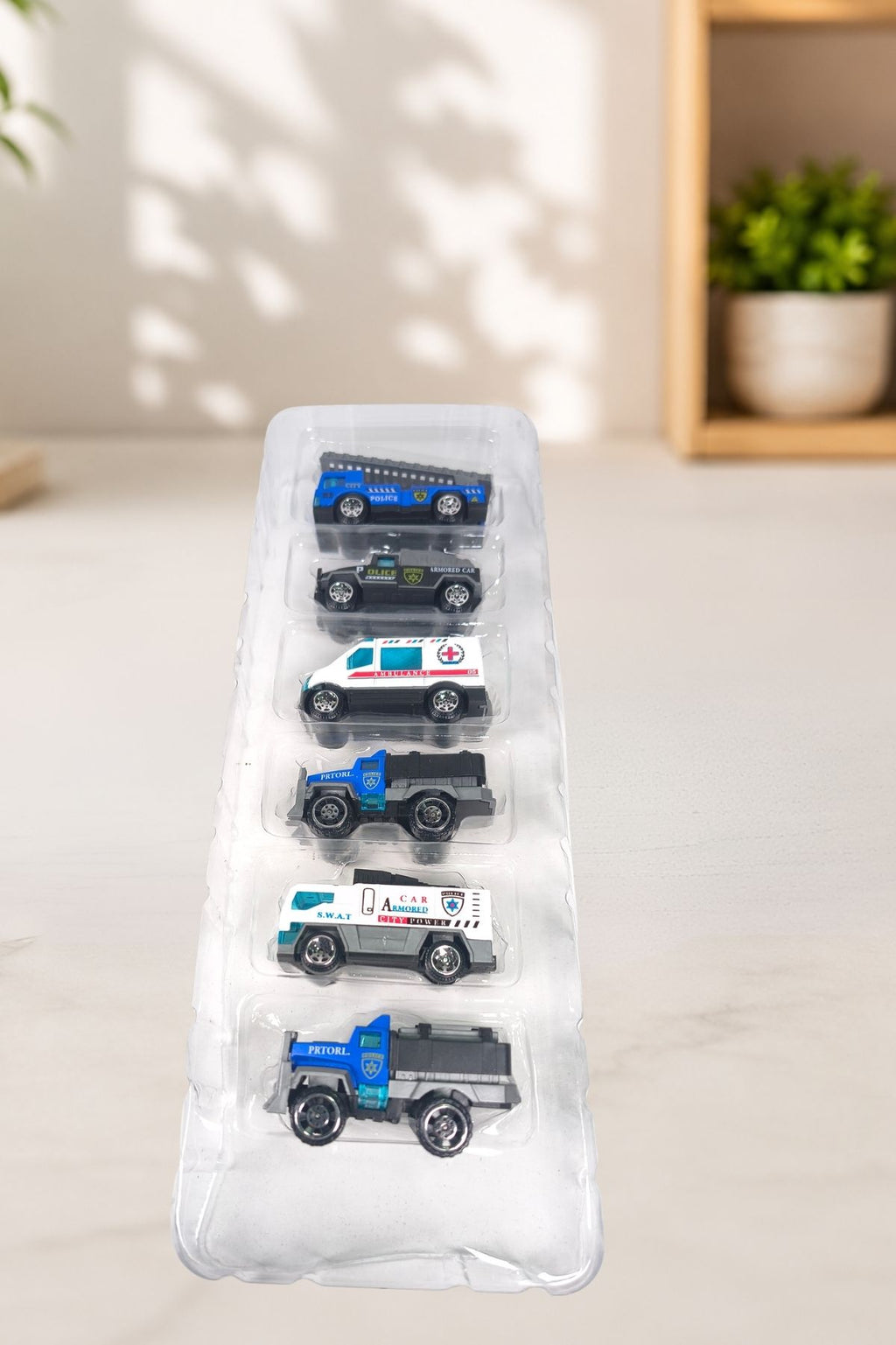 Police and Emergency Vehicle Toy Set (6 Pieces)