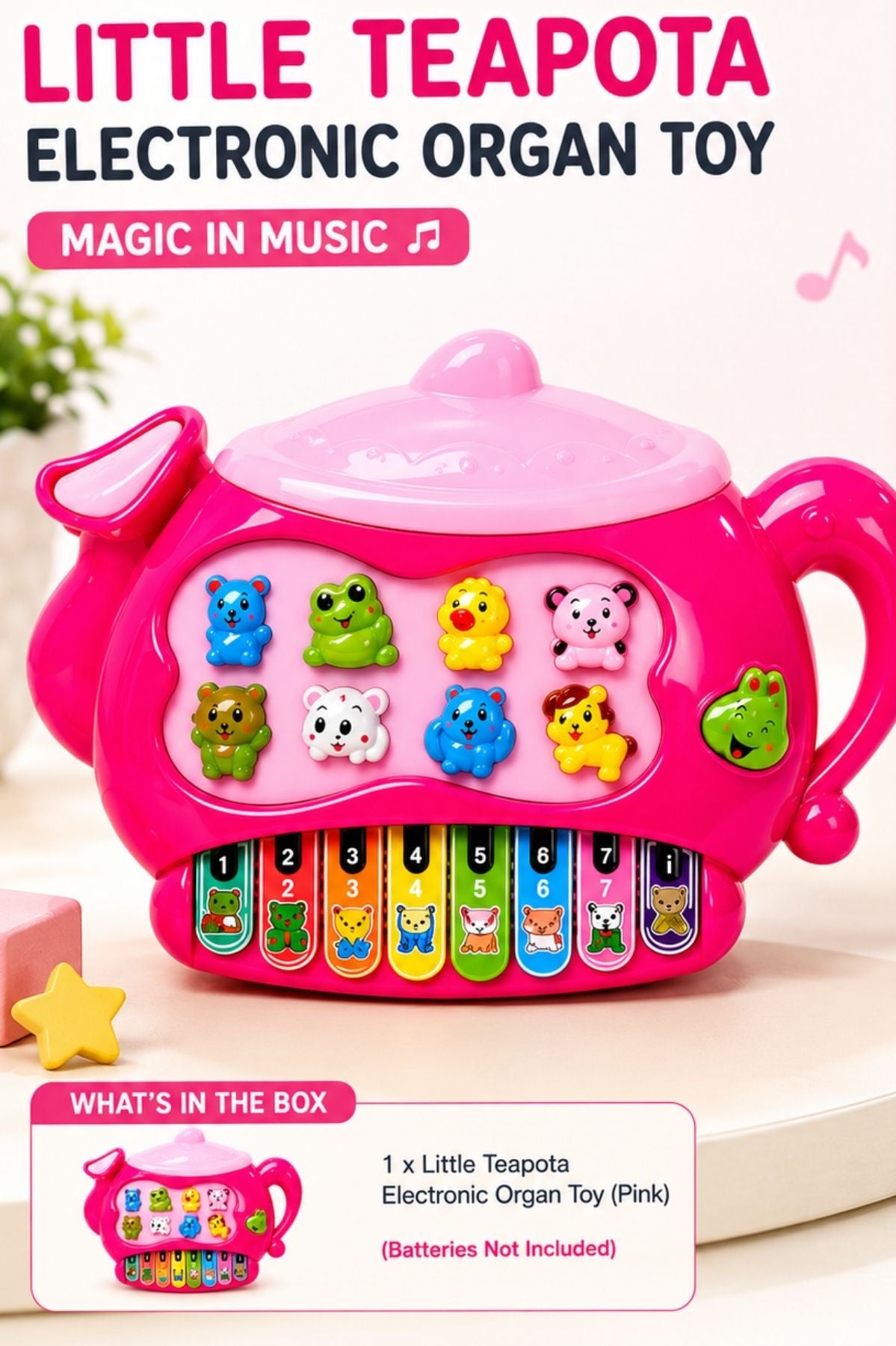Keyboard Musical Instrument Toy (5 Voice Modes)