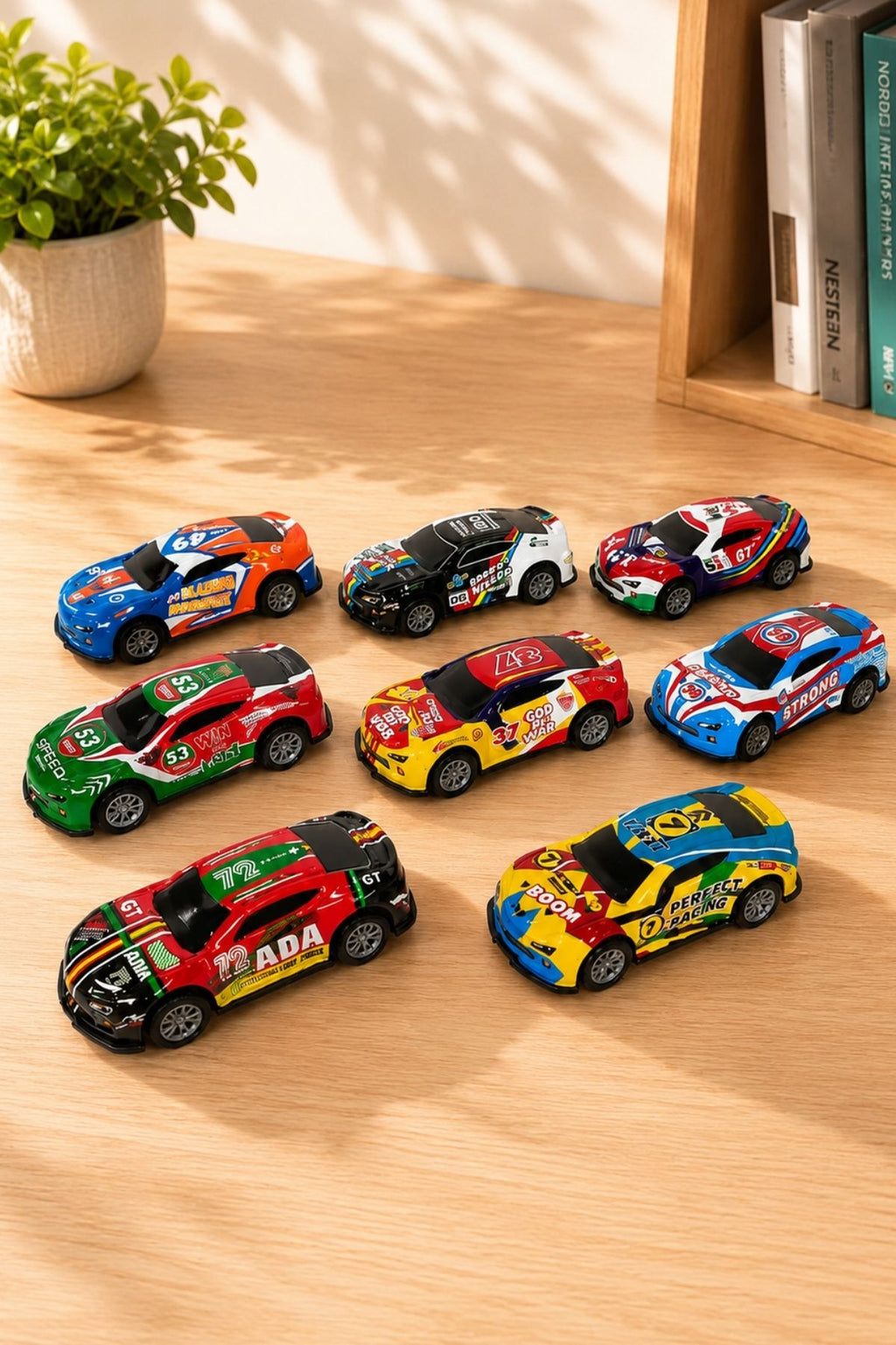 Metal Racing Mini Car Set (8 Pieces)