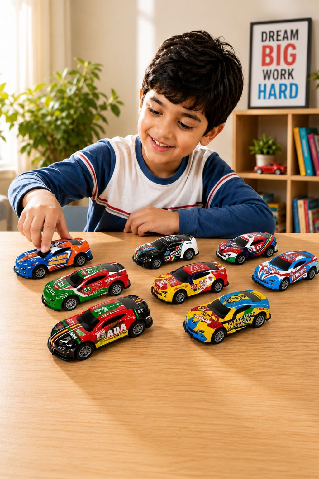 Metal Racing Mini Car Set (8 Pieces)
