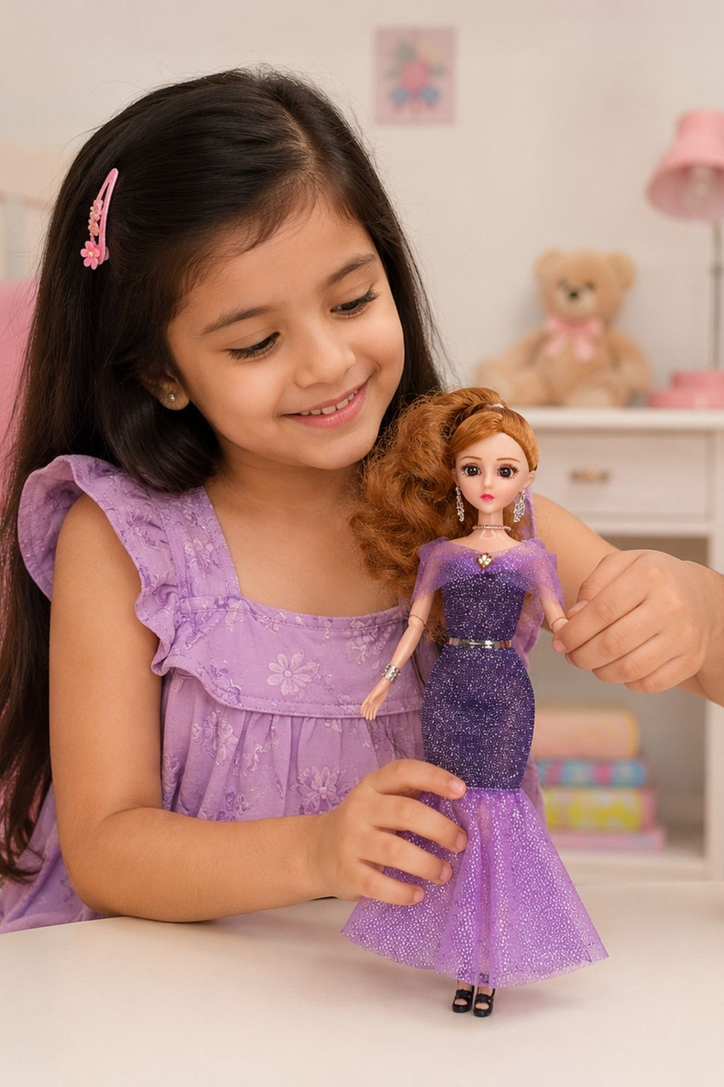 Purple Barbie Doll Toy