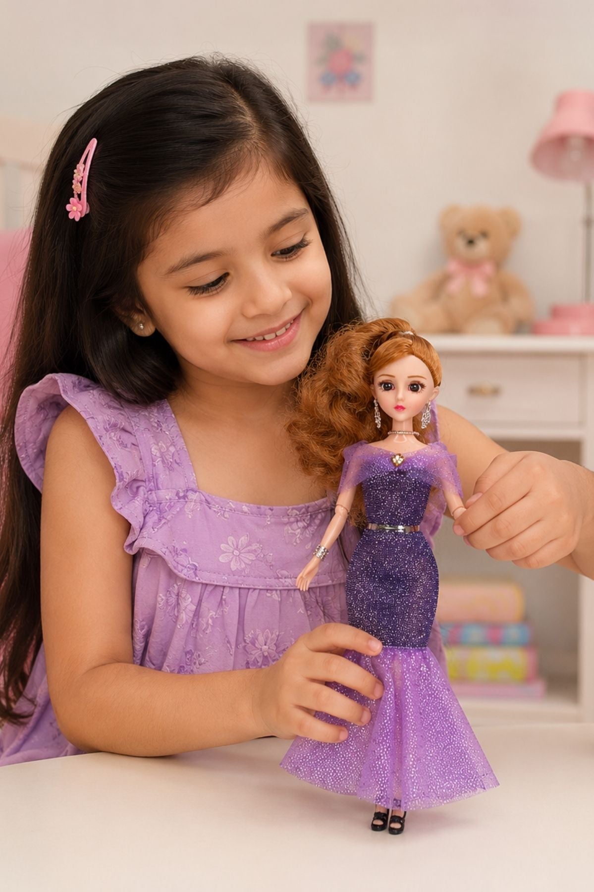 Purple Barbie Doll Toy