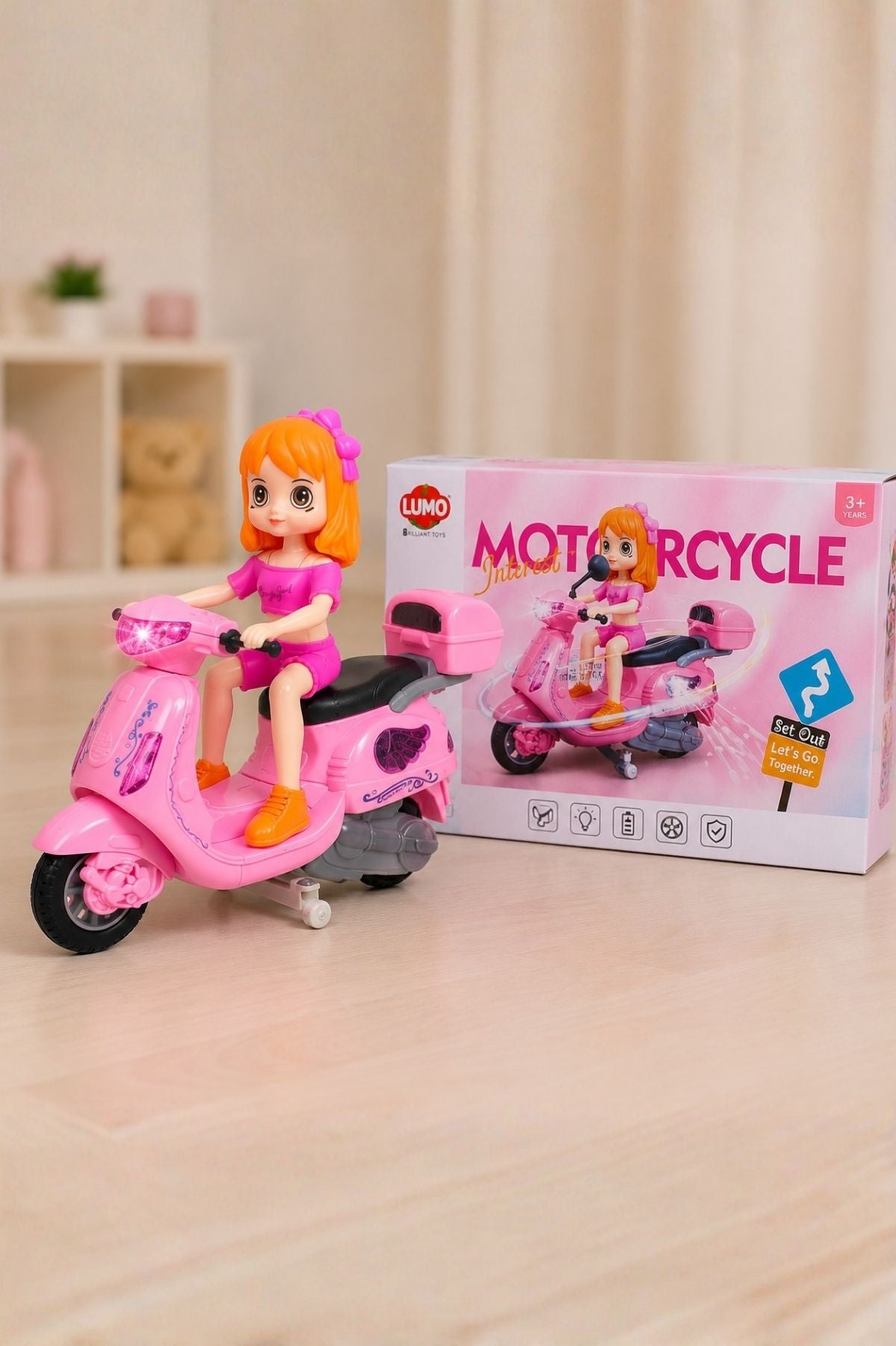 Girl Electric Musical Scooter Toy