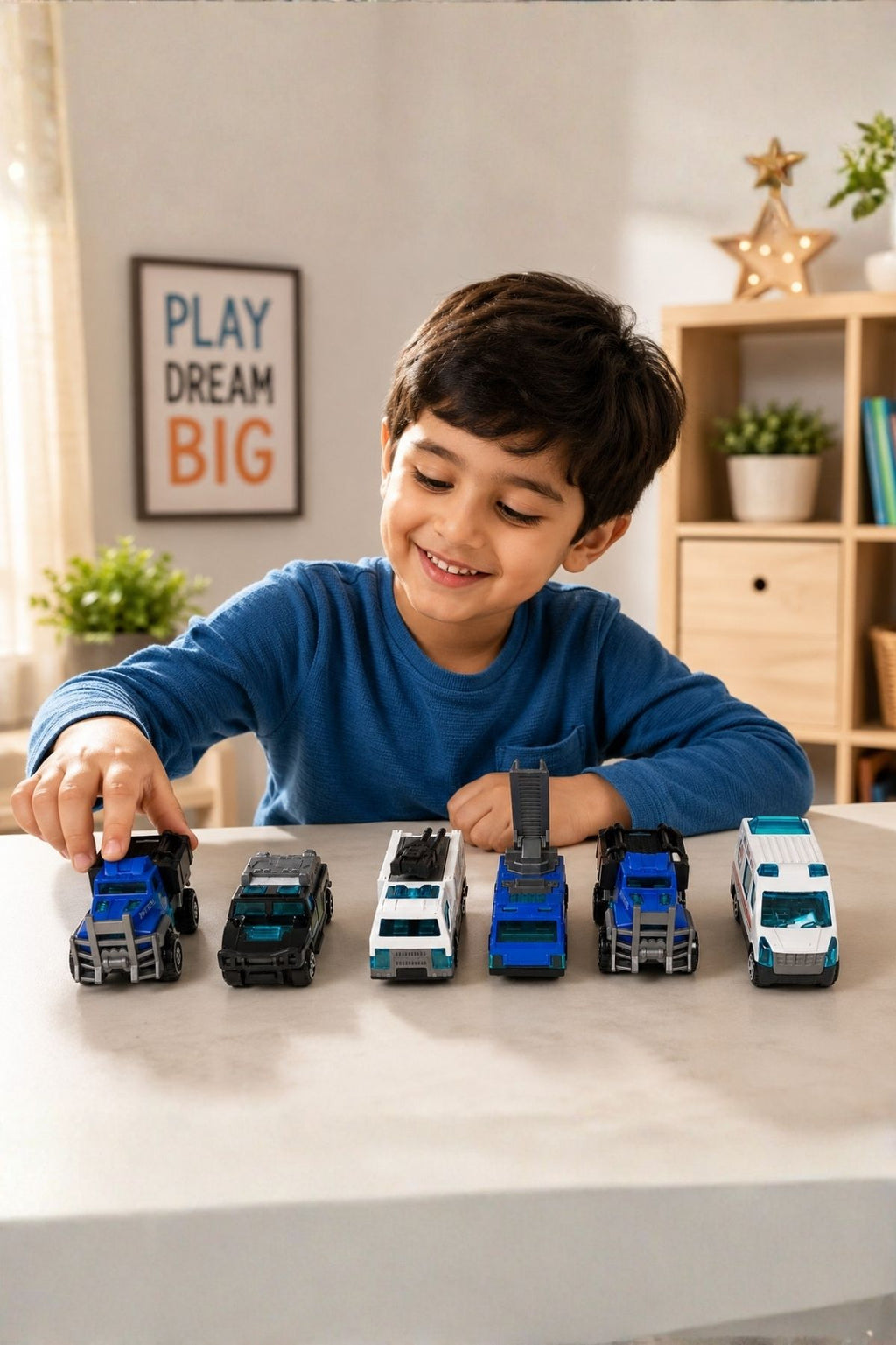 Police and Emergency Vehicle Toy Set for Kids | Fairytales Casa