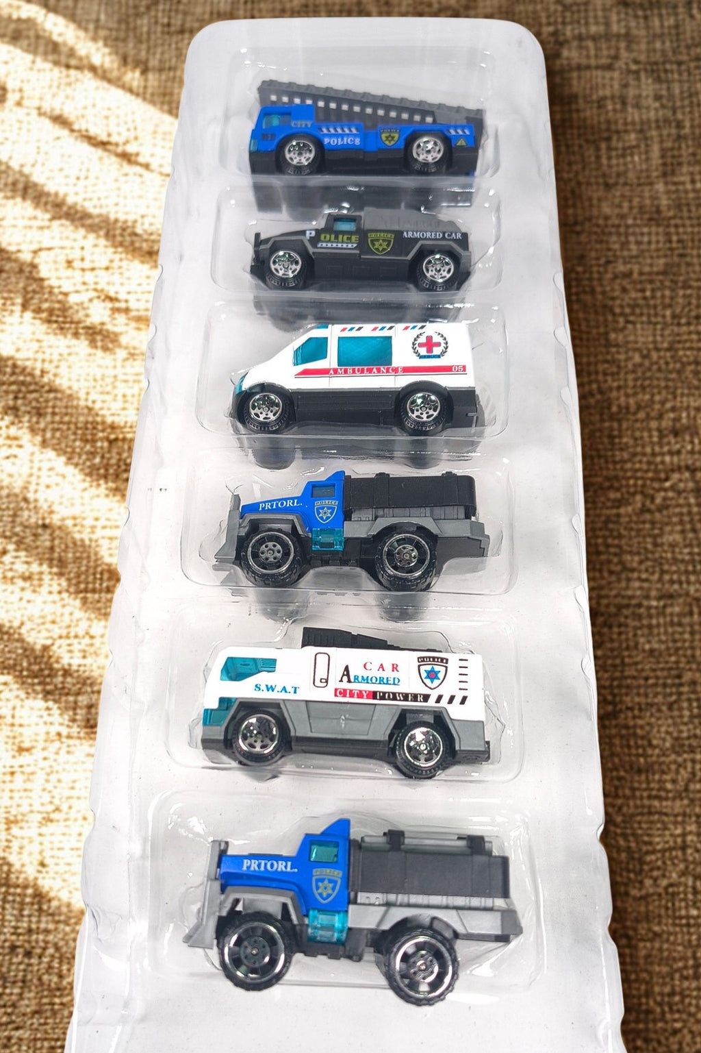 Police and Emergency Vehicle Toy Set (6 Pieces)