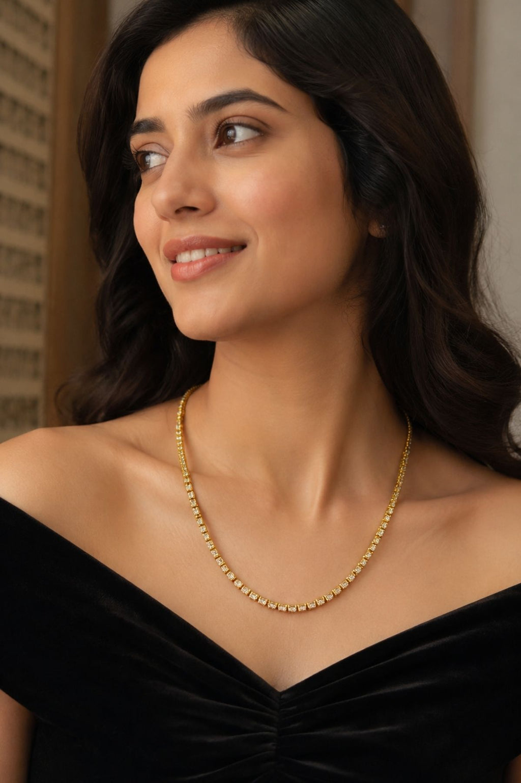 Diamond Studded Choker Necklace