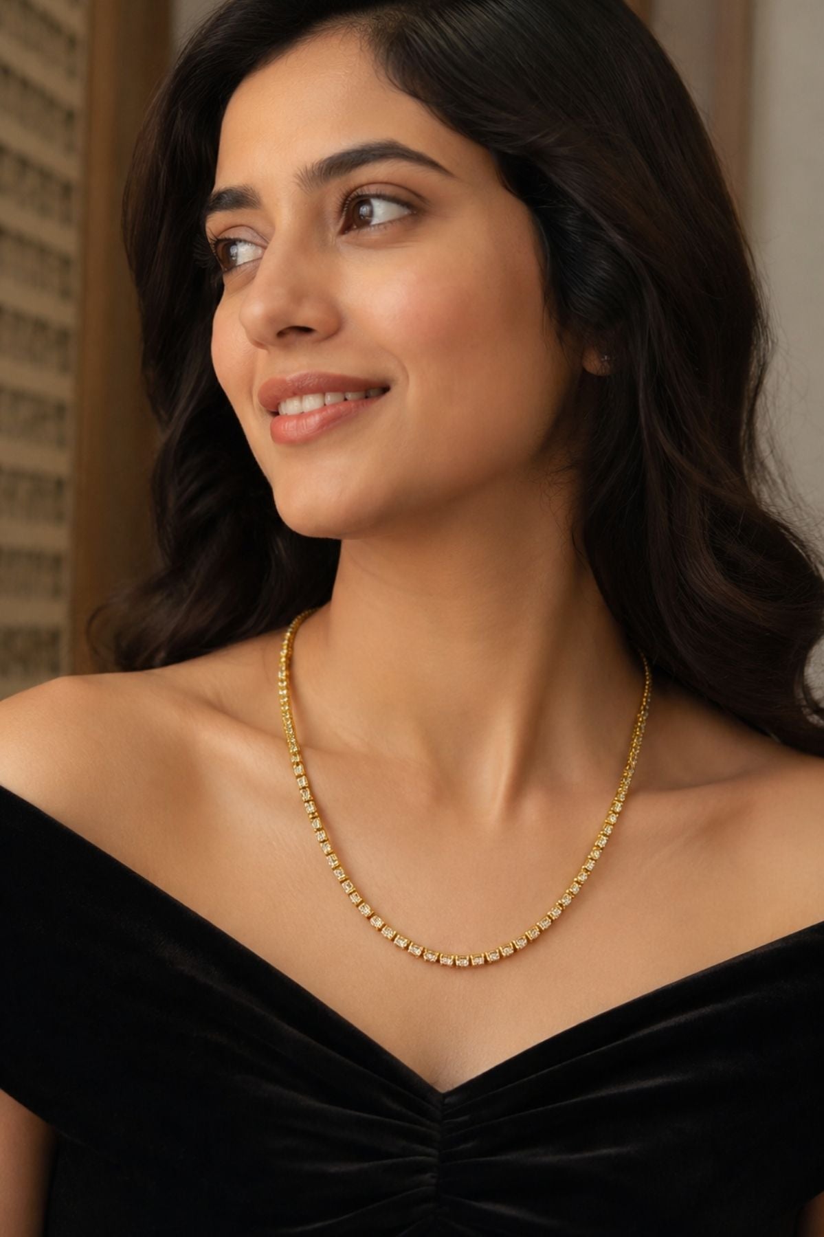 Diamond Studded Choker Necklace